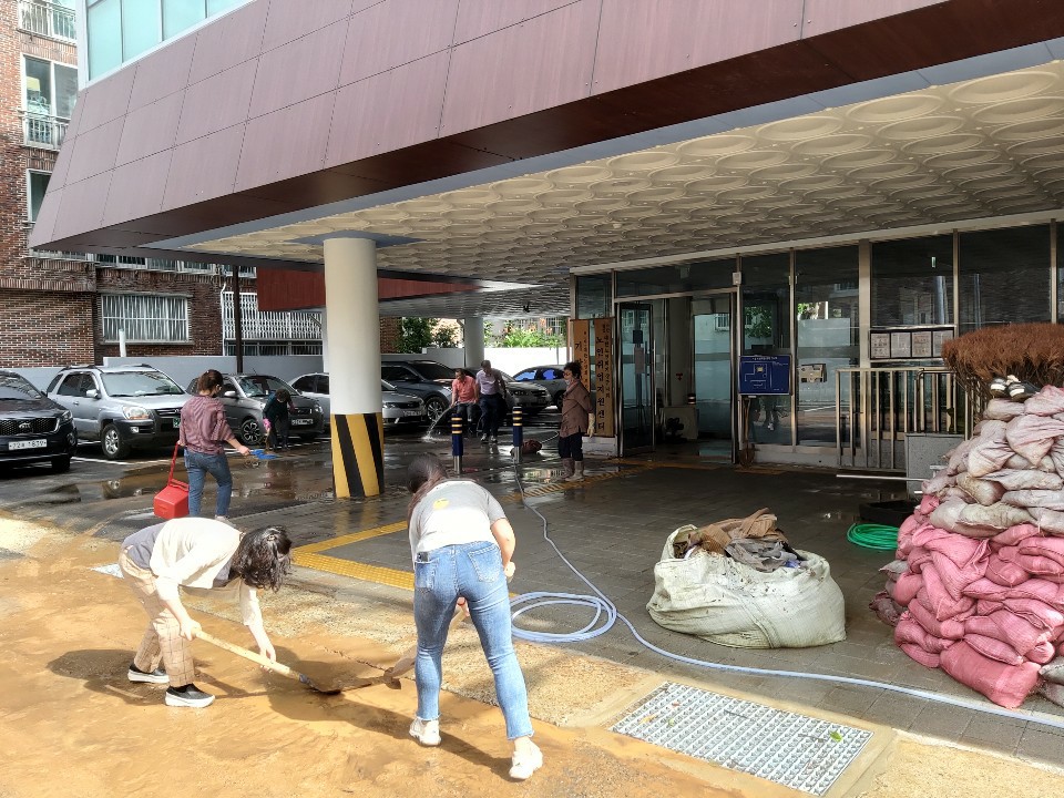 기장군 노인회관 긴급 폭우피해 복..